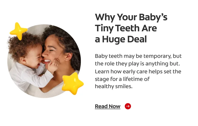 Mom and child lying down as mom smiles and child touches her cheek. There are yellow star illustrations overlapping the image.