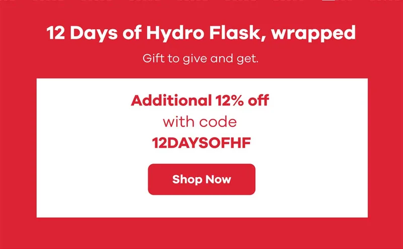 12 Days of Hydro Flask, wrapped | Shop Now