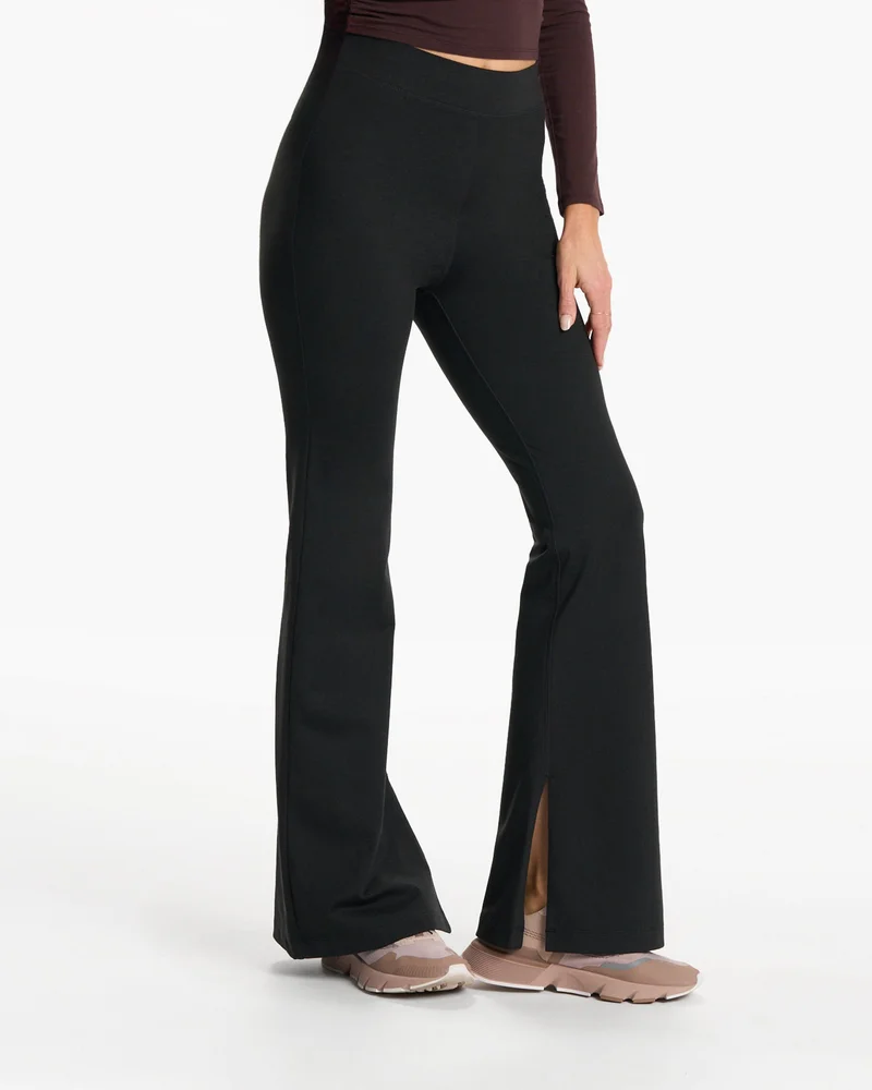 Image of Granite High Waist Flare | Black Heather