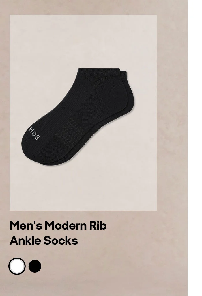 Men's Modern Rib Ankle Socks