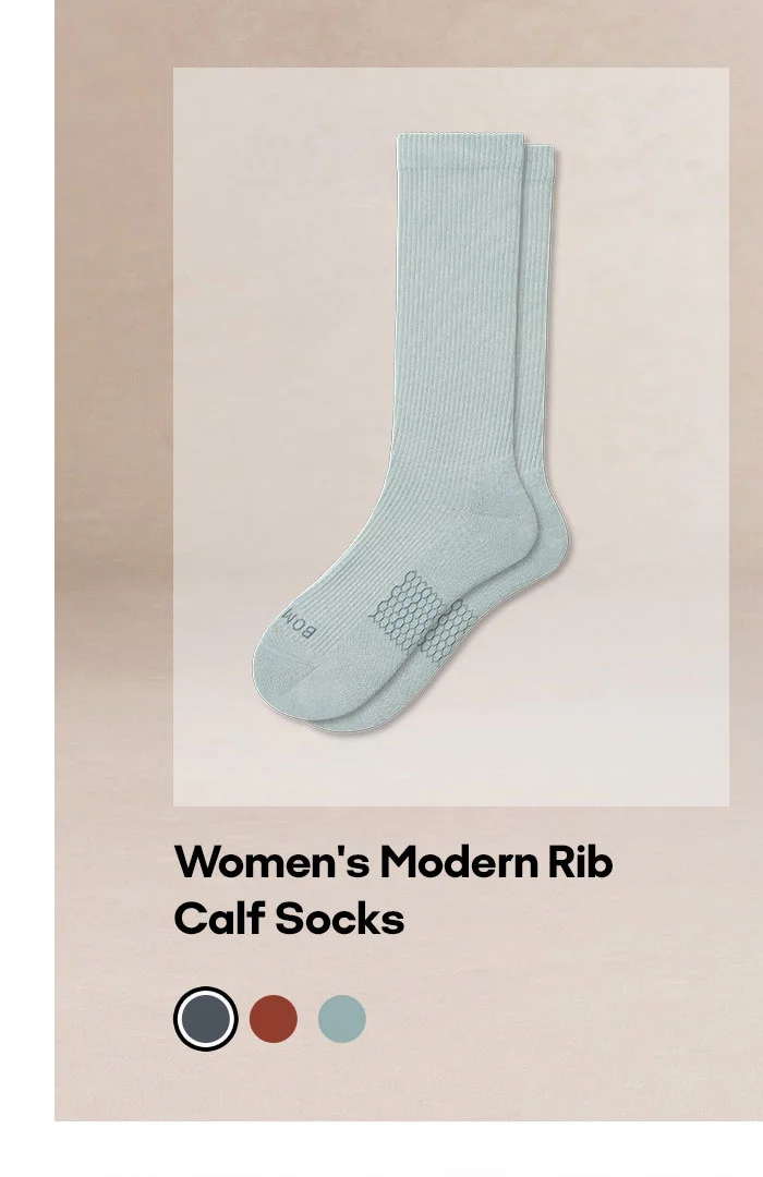 Women's Modern Rib Calf Socks