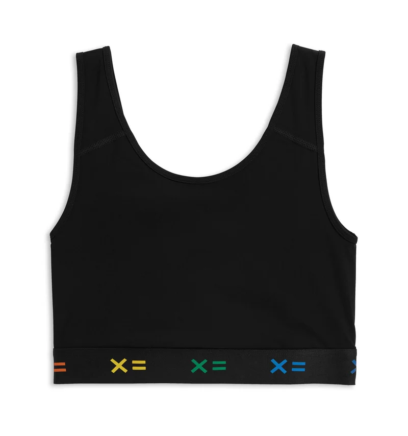Image of Compression Top - Black X= Rainbow