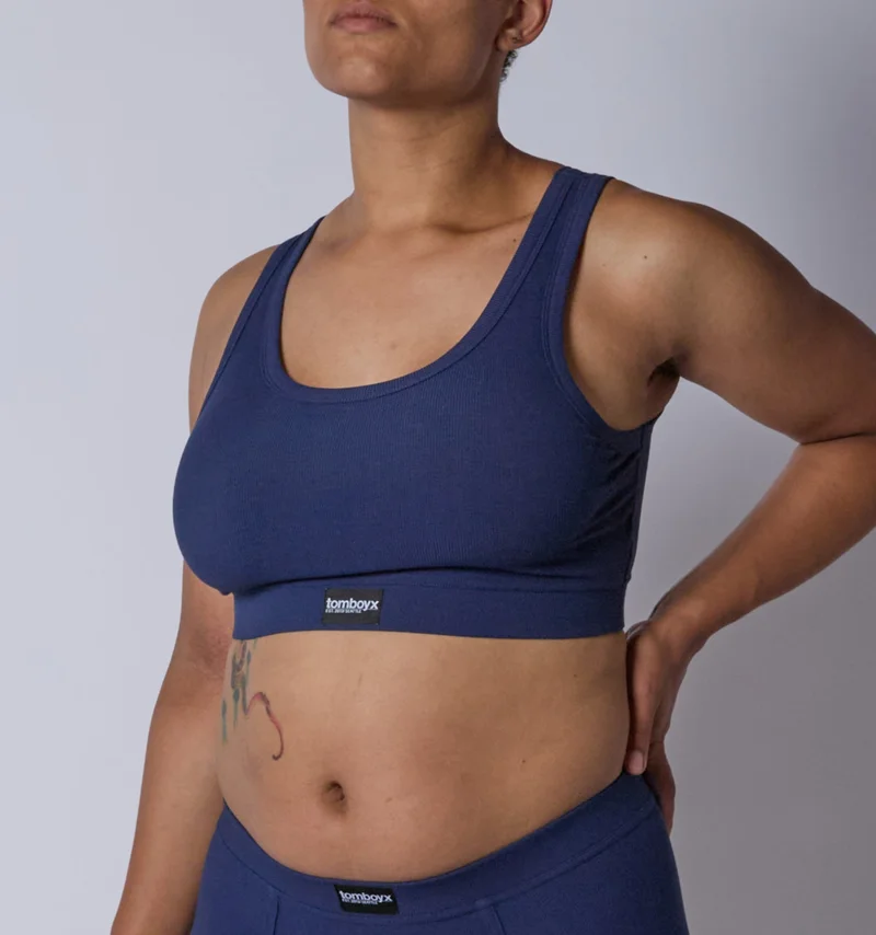 Image of Bamboo Rib Essentials Soft Bra - Future Dusk
