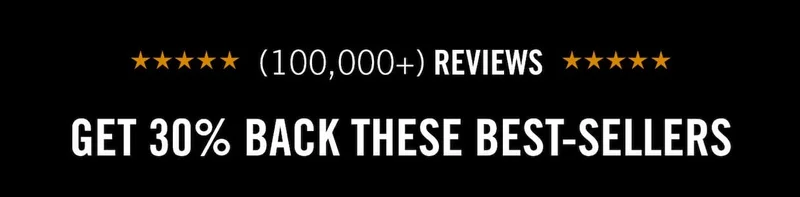 Get 30% Back These Best-Sellers