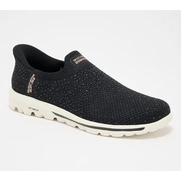 Skechers Slip-ins GO WALK Travel Rhinestone Shoes - Amara