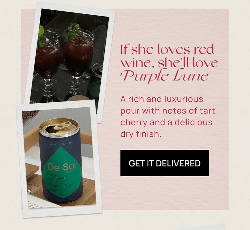If she loves red wine, she’ll love Purple Lune | A rich and luxurious pour with notes of tart cherry and a delicious dry finish. | Get It Delivered