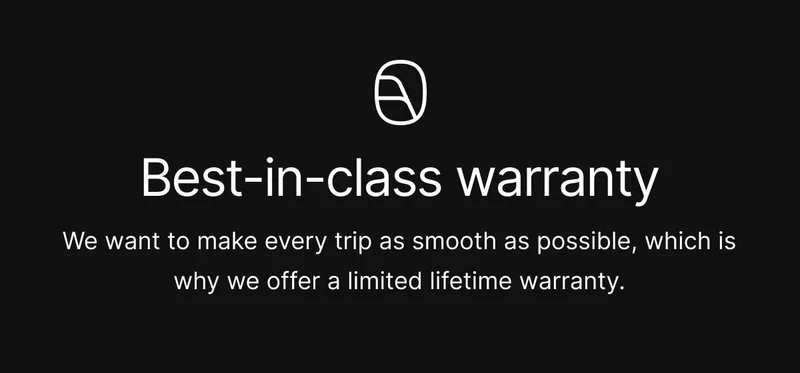 Our suitcases are covered by a limited lifetime warranty