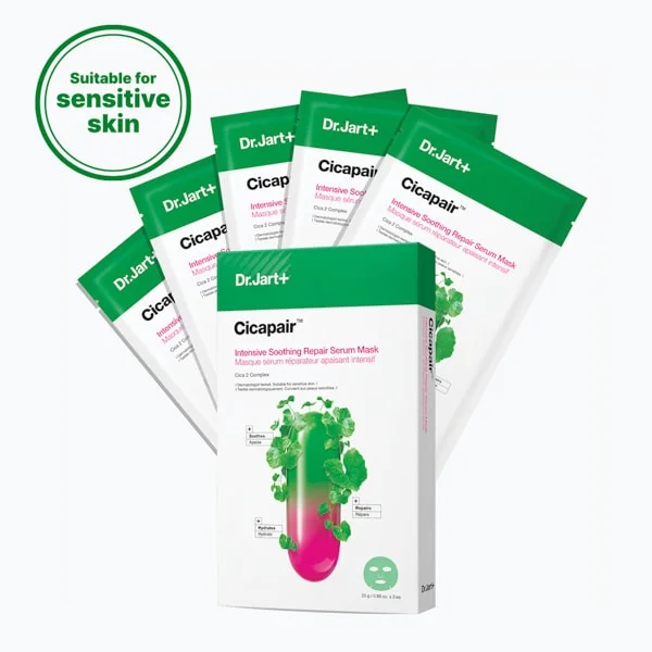 Cicapair™ Sensitive Skin Serum Face Mask for Redness 5 Pack