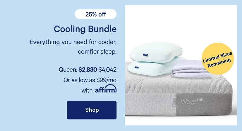 Snow Cooling Bundle >> Everything you need for cooler, comfier sleep. >> Shop >>
