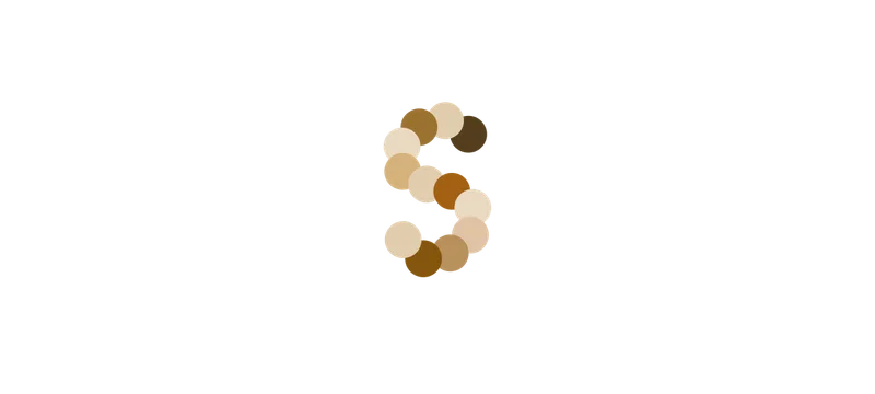 S Dot Logo in Various Tan Shades