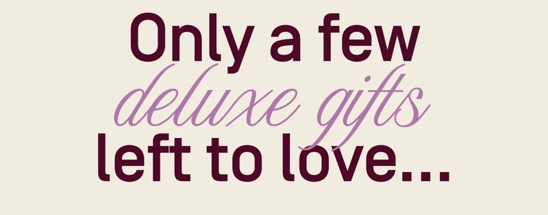 Only a few deluxe gifts left to love...