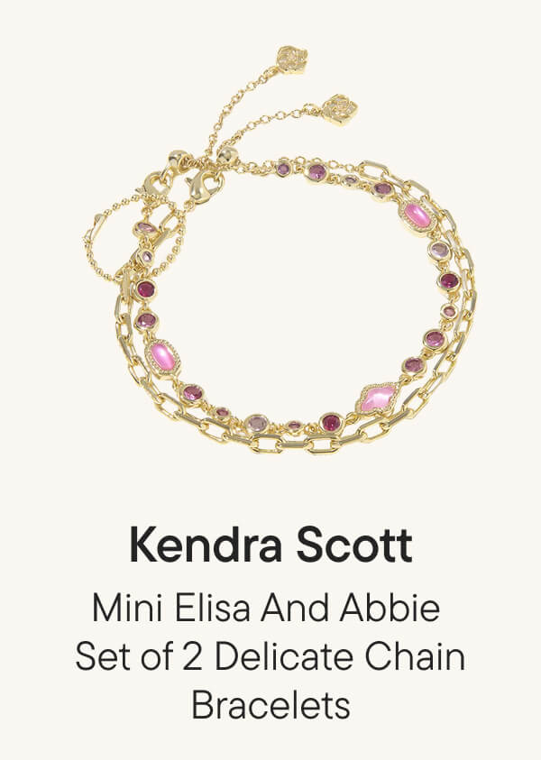 Mini Elisa And Abbie Set Of 2 Delicate Chain Bracelets