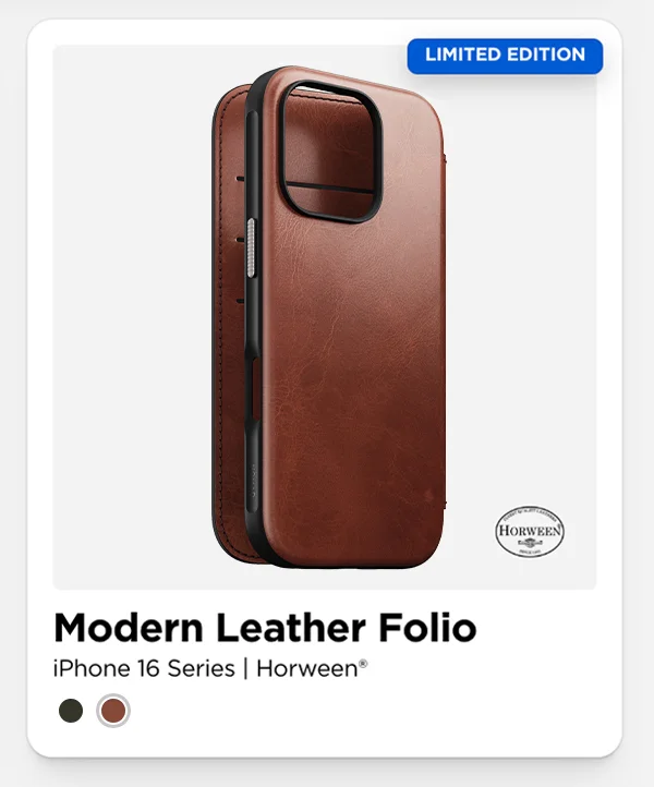 Modern Leather Folio. iPhone 16 Series. Horween Leather. Limited Edition.