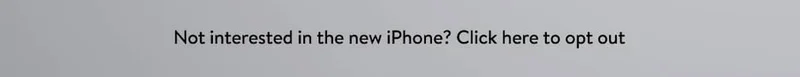 iPhone opt-out