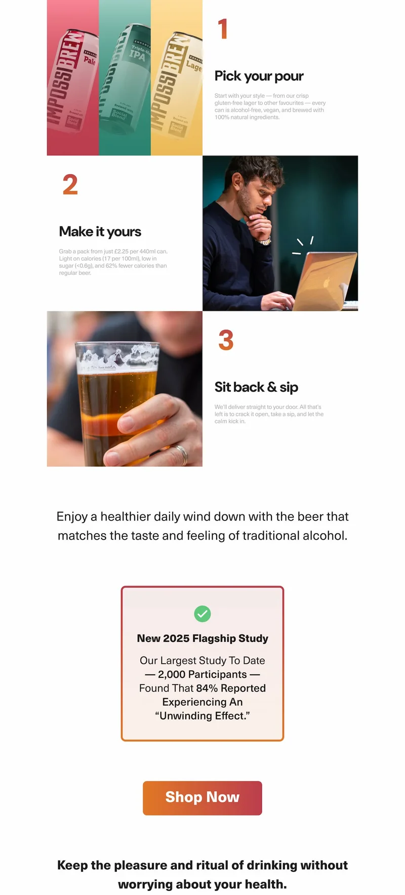 Three steps to enjoyment.