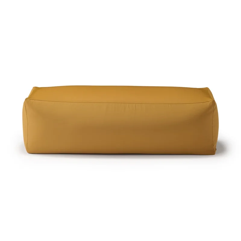Image of Polyester Plain Weave Cover For Rectangular Body Fit Cushion - Mustard (Cushion Sold Separately)