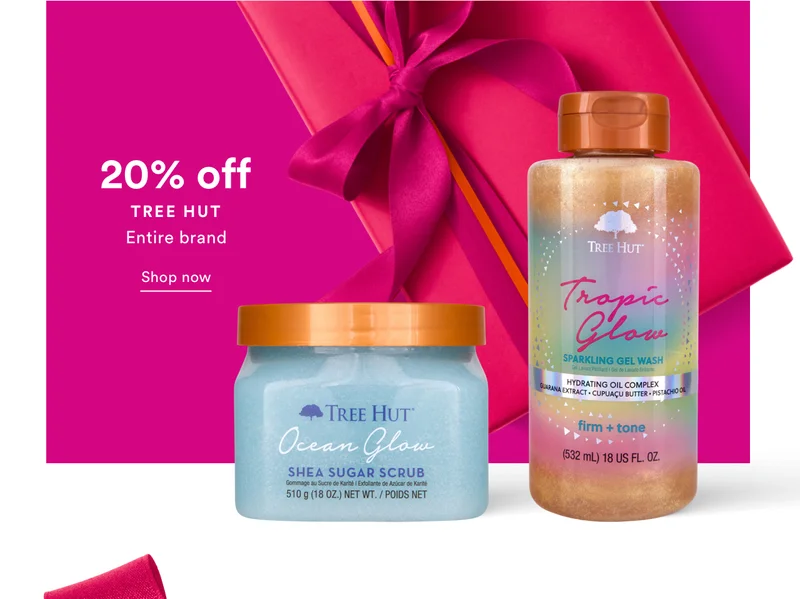 20% off | TREE HUT | Entire brand | Shop now