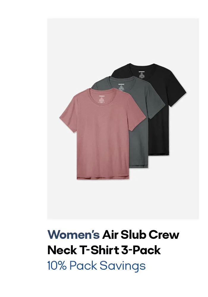 Women's Air Slub Crew Neck | T-Shirt 3-Pack | 10% Pack Savings