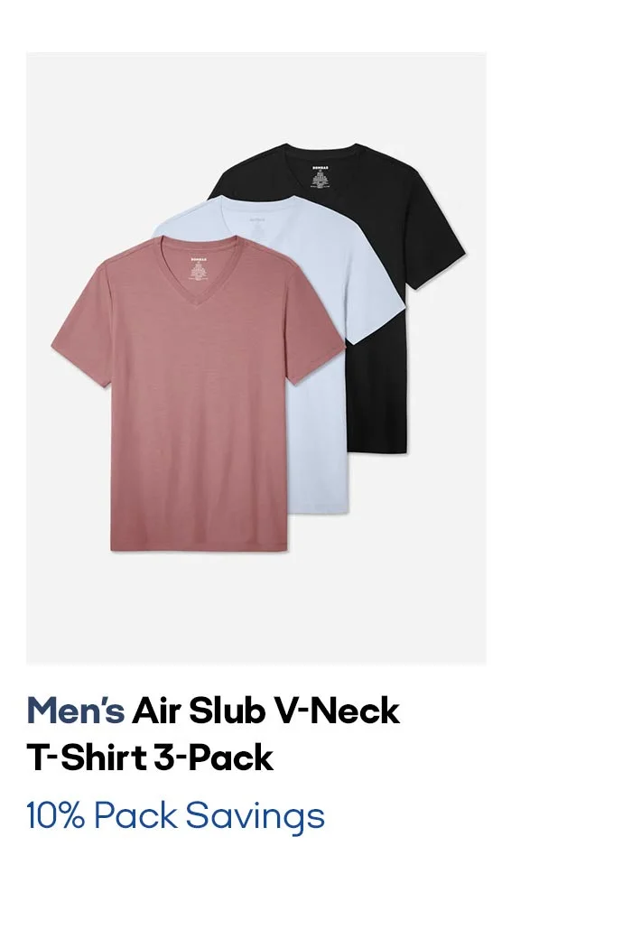 Men's Air Slub V-Neck | T-Shirt 3-Pack 10% Pack Savings