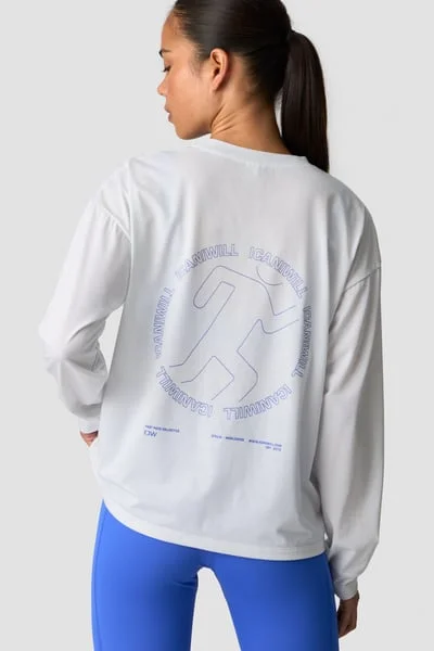 Image of Mirage Dri-Release Long Sleeve Print White Snow