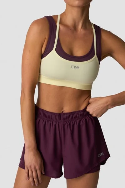 Image of Mirage Seamless Double Layer Sports Bra Dark Mahogany/Vanilla Cream