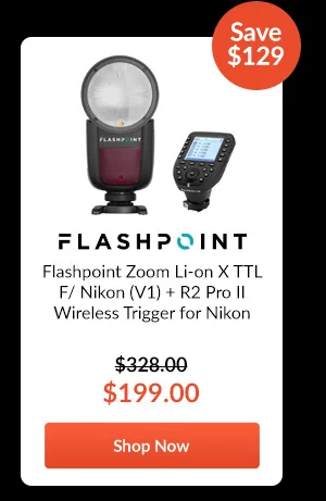 Flashpoint Zoom Li-on X TTL F/ Nikon (V1) + R2 Pro II Wireless Trigger for Nikon
