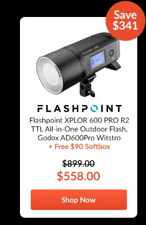 Flashpoint XPLOR 600 PRO R2 TTL All-in-One Outdoor Flash, Godox AD600Pro Witstro