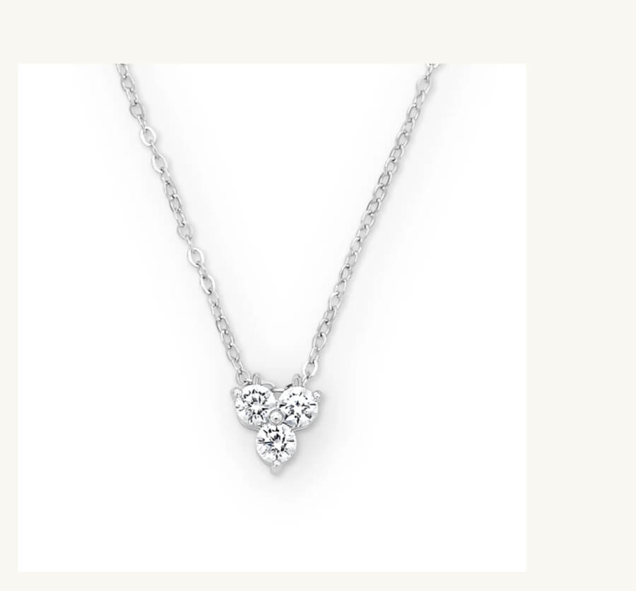 Vanessa 0.3ct tw Lab-Grown Diamond Triple Stone Necklace