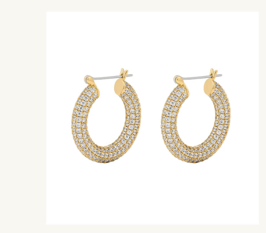 Pave Baby Amalfi Hoops