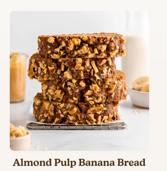 Almond pulp banana bread recipe