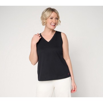 "As Is" Peace Love World 100% Cotton Knit V-Neck Tank