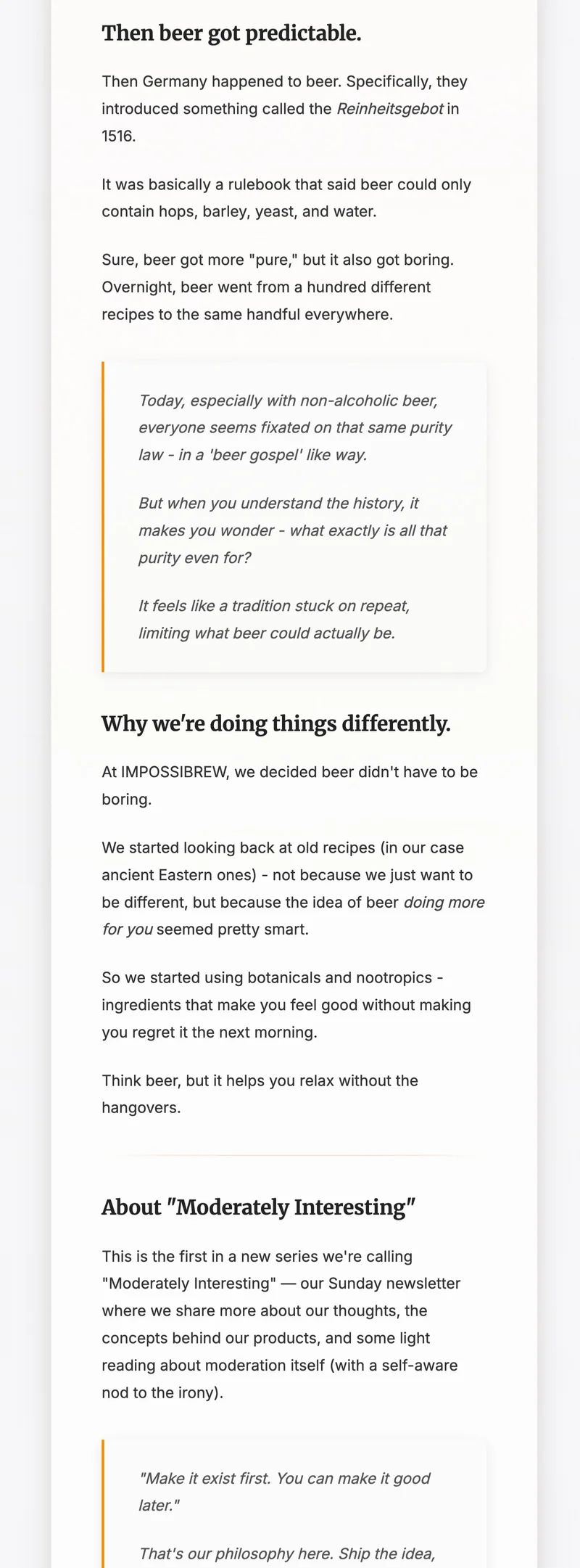 Then beer got predictable.