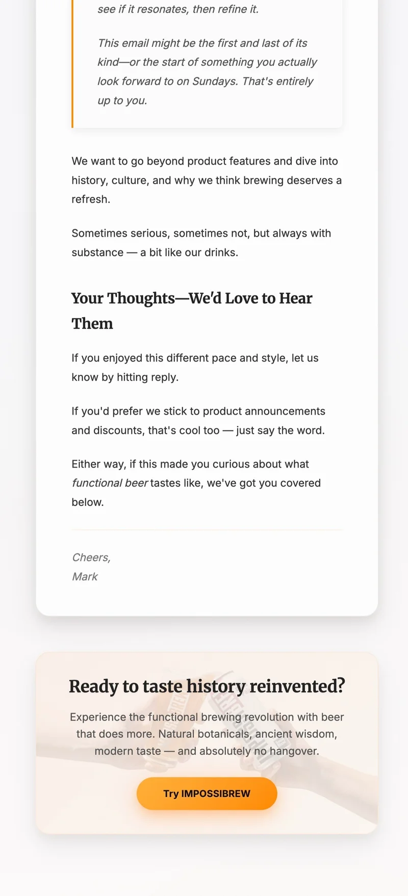 Ready to taste history reinvented?