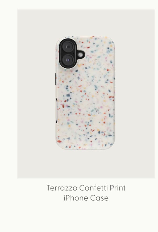 Terrazzo Confetti Print iPhone Case