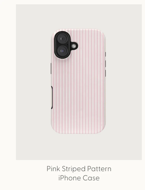 Pink Striped Pattern iPhone Case