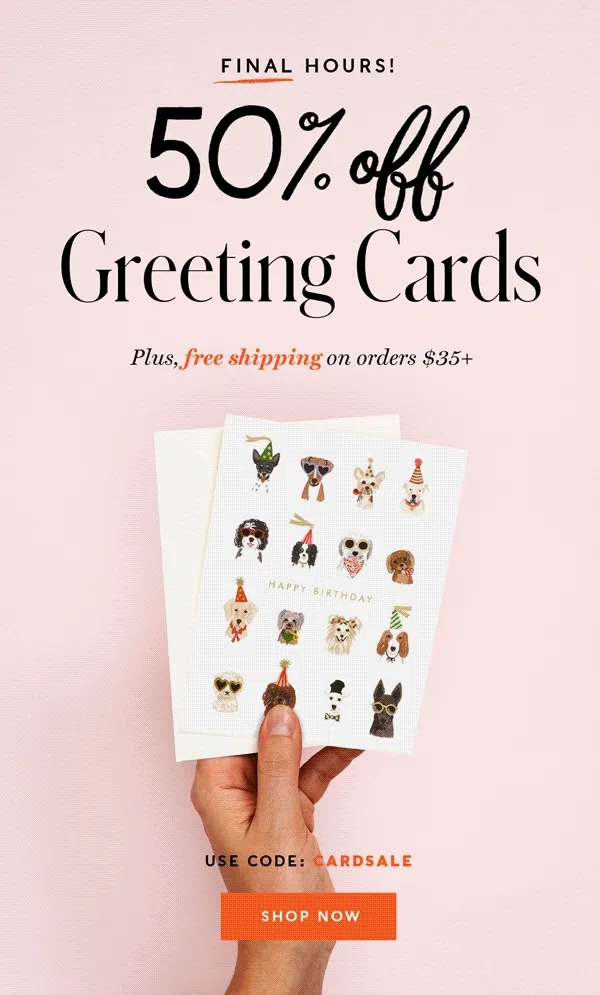 Shop 50% Off Card Sale