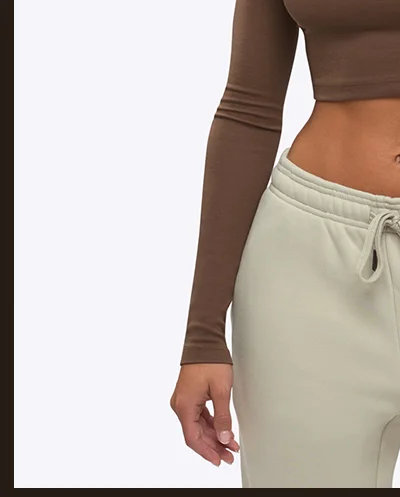 Mocha Tomboy Tee Long Sleeve Cropped