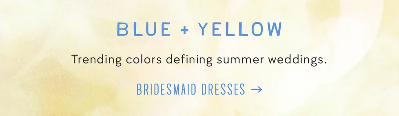Blue + Yellow Bridesmaid Dresses