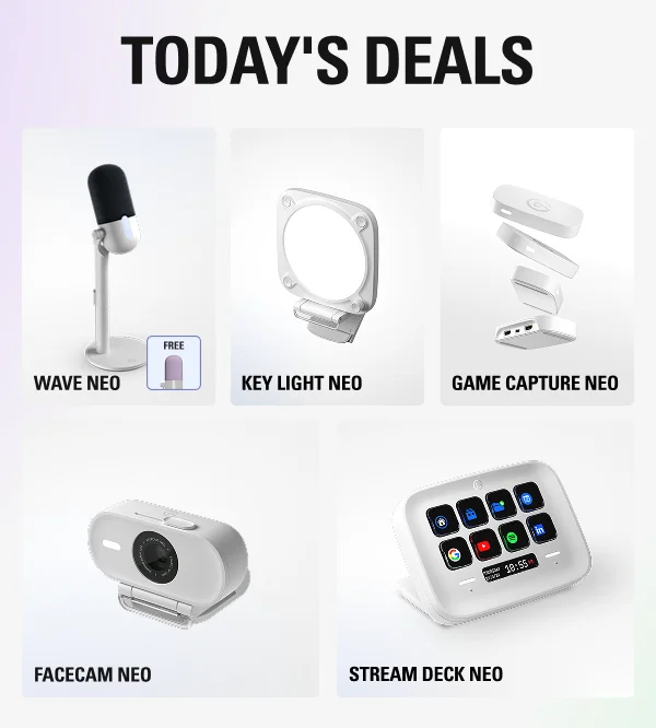 TODAY'S DEALS: Wave Neo, Key Light Neo, Game Capture Neo