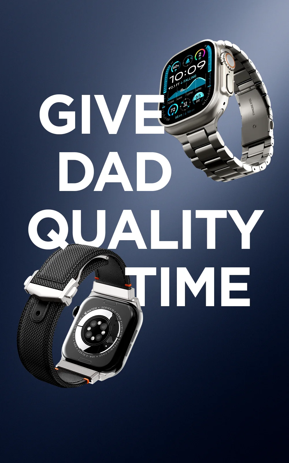 Give Dad quality time. Shop new Apple Watch bands and Apple Watch cases for Dad.