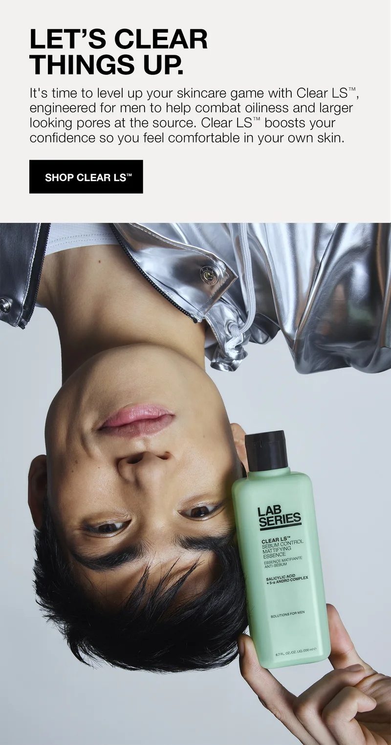 Let's Clear Things Up | It's time to level up your skincare game with Clear LS engineered for men to help combat oilness and larger looking pores ar the source. Clear LS boosts your confidence so you feel comfortable in your own skin | SHOP CLEAR LS