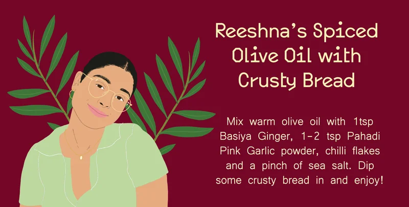 Reeshna's Spiced Olive Oil with Crusty Bread