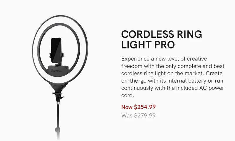 Cordless Ring Light Pro