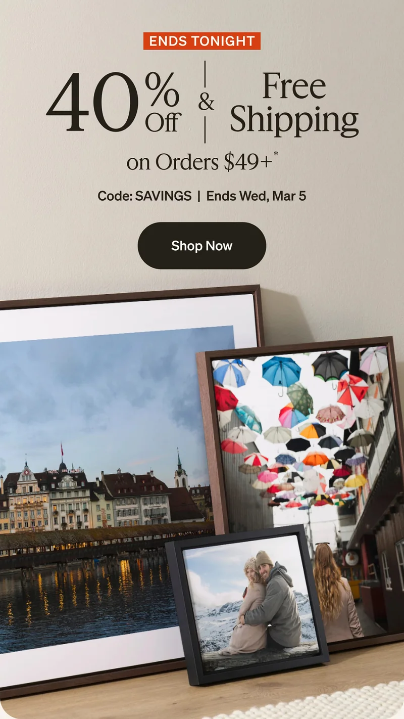 40% Off + free shipping on orders $49+