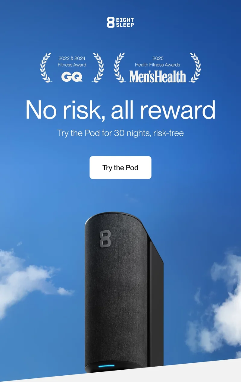 2021 & 2022 Fitness Award GQ | 2018 & 2019 Best Inventions TIME | No risk, all reward | Try the Pod for 30 nights, risk-free