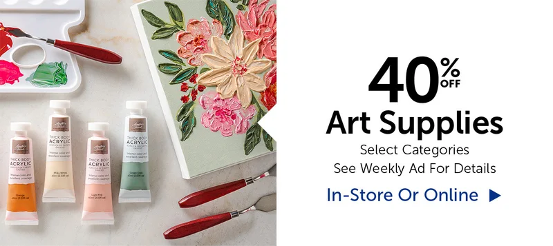40% Off Art Supplies - Select Categories