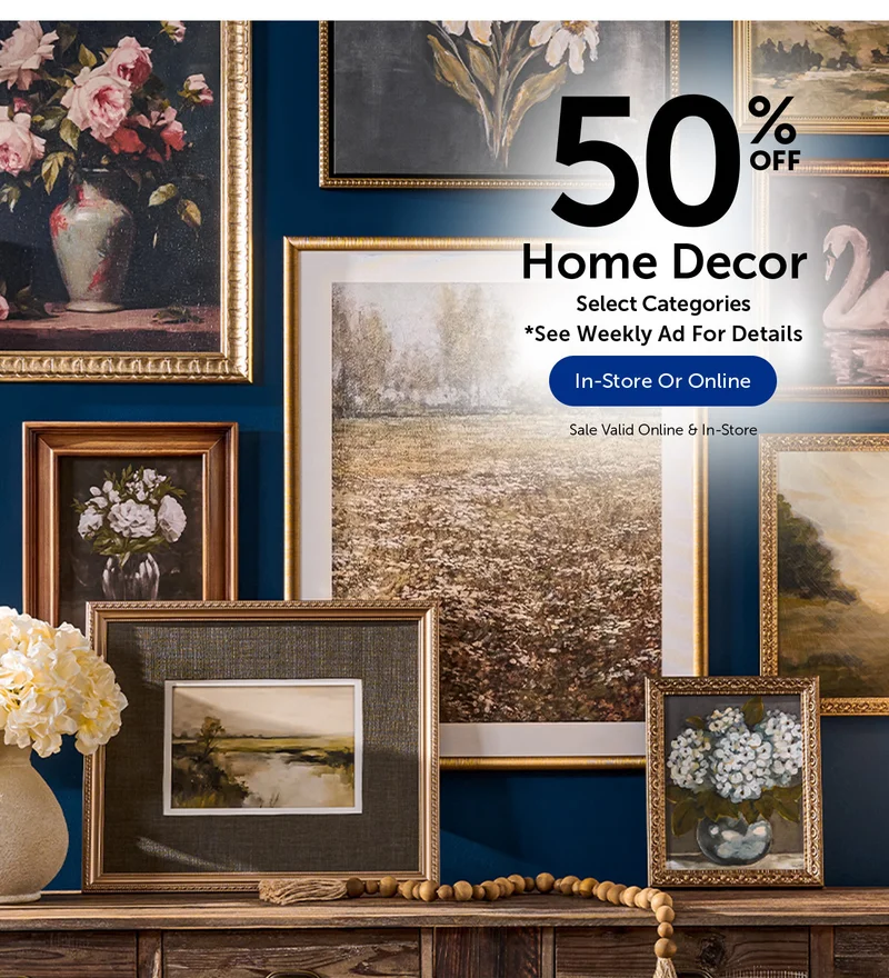 50% Off Home Decor - Select Categories