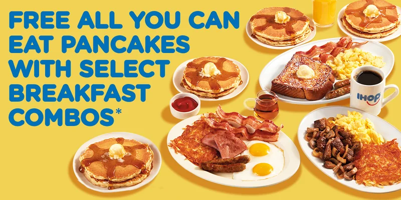 FREE AYCEP PANCAKES WITH SELECT BREAKFAST COMBOS*