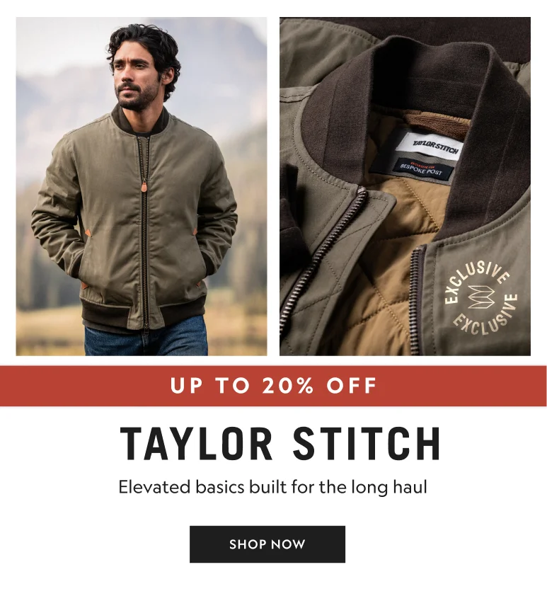 Bespoke Post x Taylor Stitch Dry Waxed Canvas Bomber Jacket