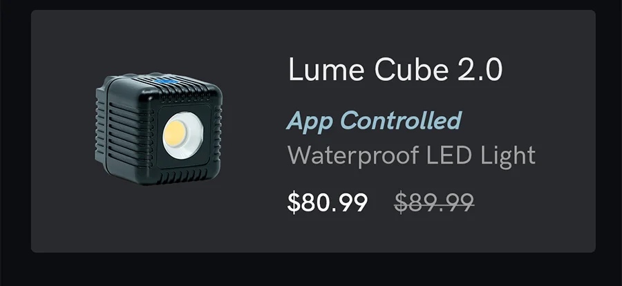 Lume Cube 2.0 is on sale for $80.99.